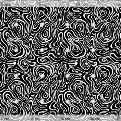 Черно-белый узор, абстракция, геометрия, линии, волны by Маната 625 DPI