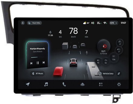 Магнитола для Volkswagen Golf 7 2012-2020 (рамка черный глянец) - Teyes CC4-PRO монитор 13" 2K QLED на Android 13, Snapdragon 778G, 8+128, AI, CarPlay, DSP, 4G SIM-слот