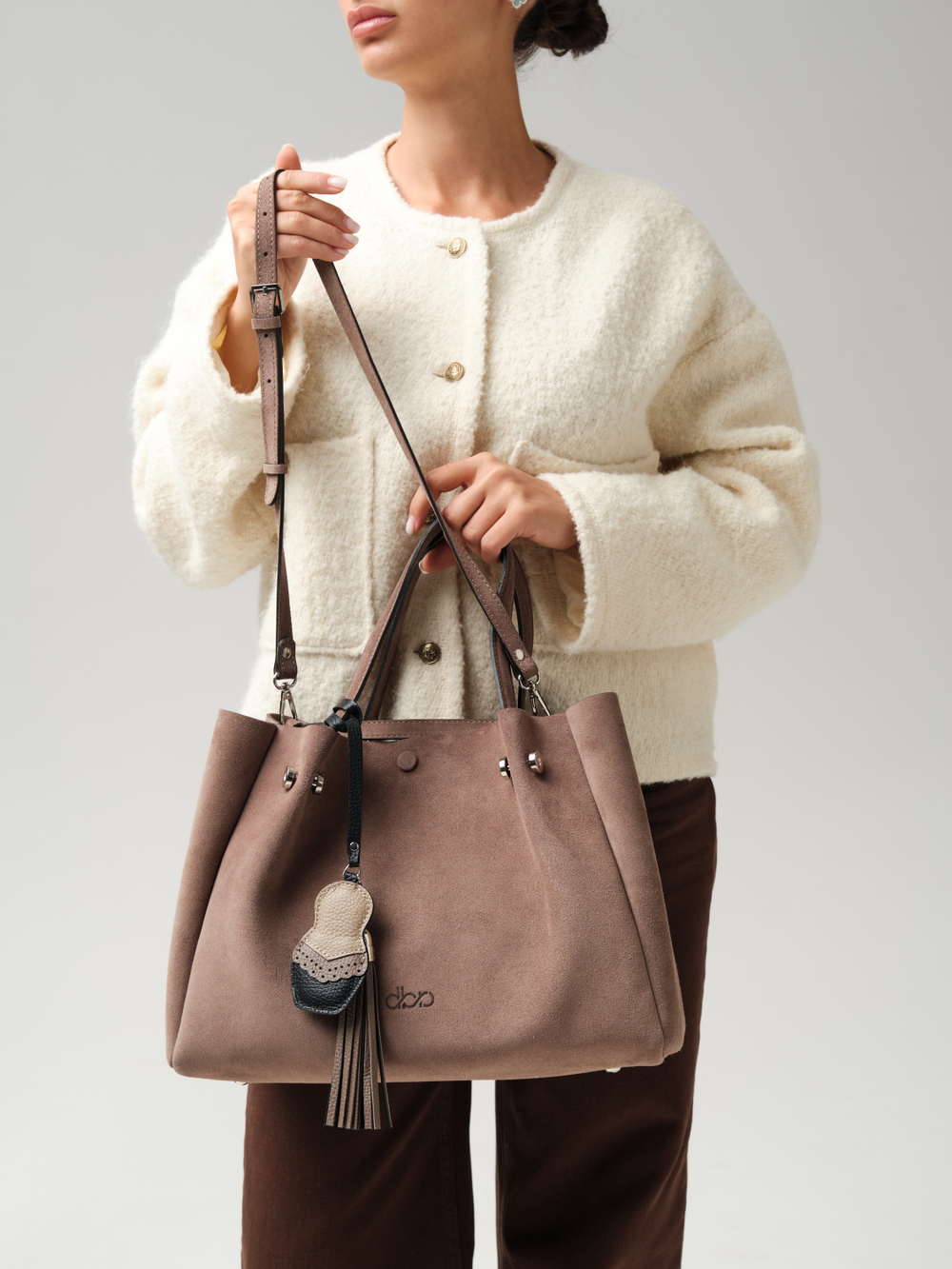 Замшевая сумка Vasilisa DBR 31210 капучино