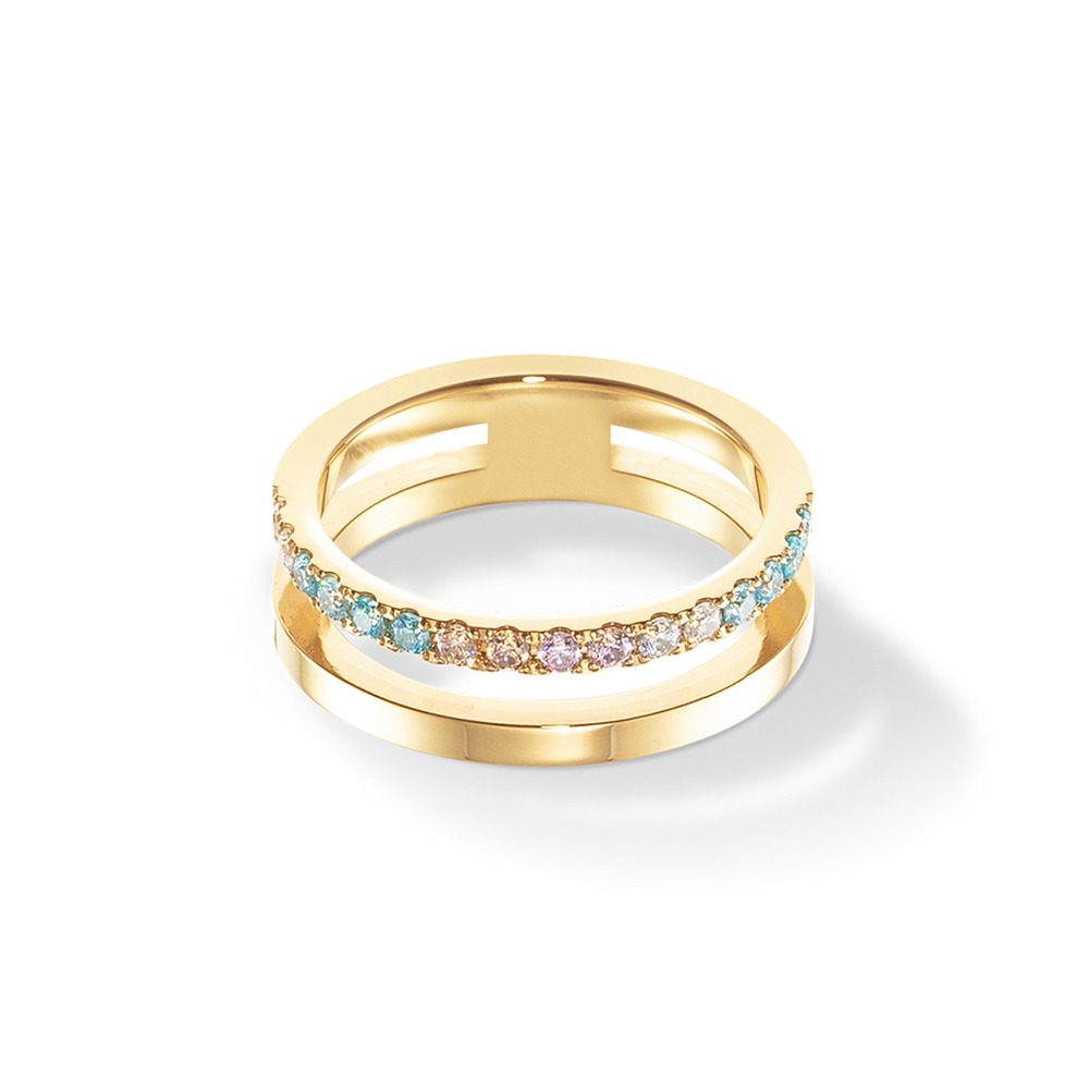 Кольцо Coeur de Lion Multicolour Pastel Gold 0136/40-1590 56