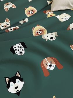 Постельное белье перкаль Сказка "Dogs " 1,5-сп Наволочка 50х70 см 1 шт Простынь 150x215 см Пододеяльник 145x215 см