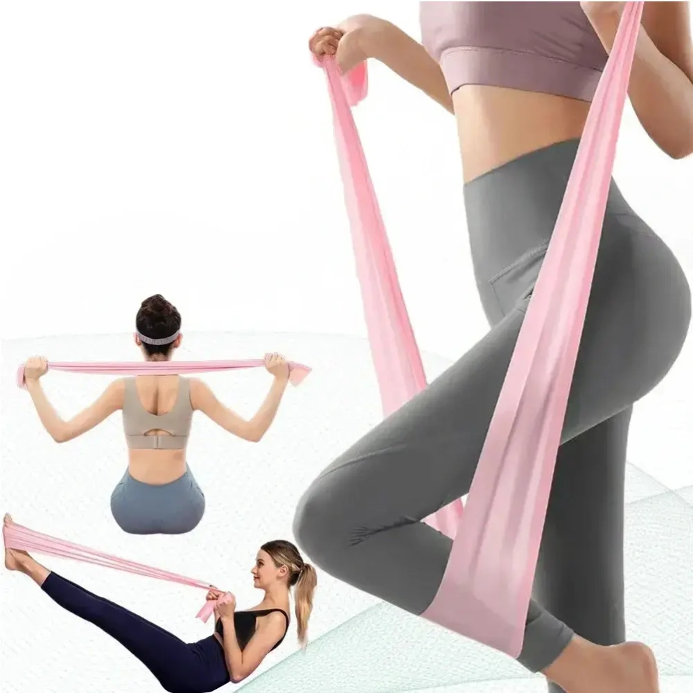 Жгут для йоги 0,45 мм*15 см*2 м (туба). розовый