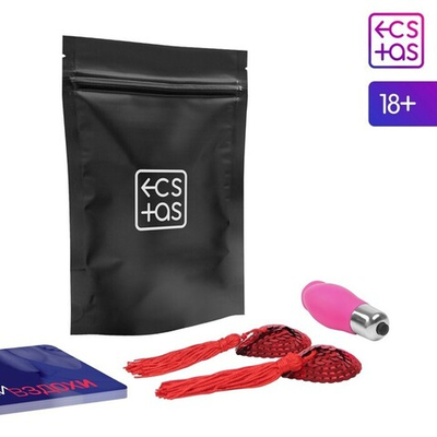 Эротический набор для двоих, 3 в 1 (20 карт, вибратор-зайчик, пэстисы),