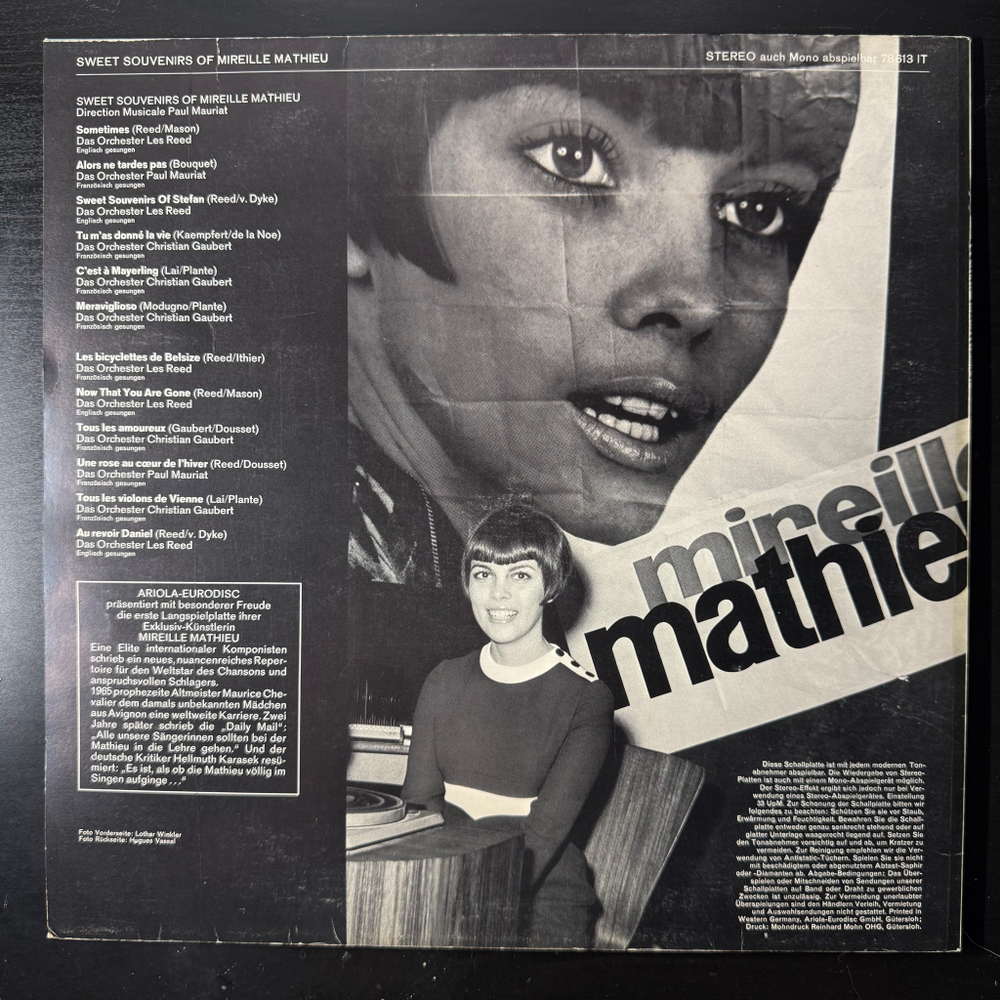 Mireille Mathieu ‎– Sweet Souvenirs Of Mireille Mathieu (Германия 1968г.)
