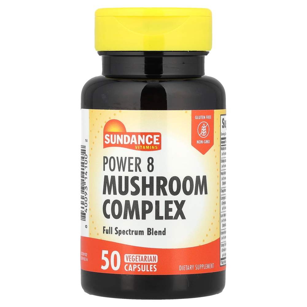 Sundance Vitamins, Power 8 Mushroom Complex, 50 вегетарианских капсул