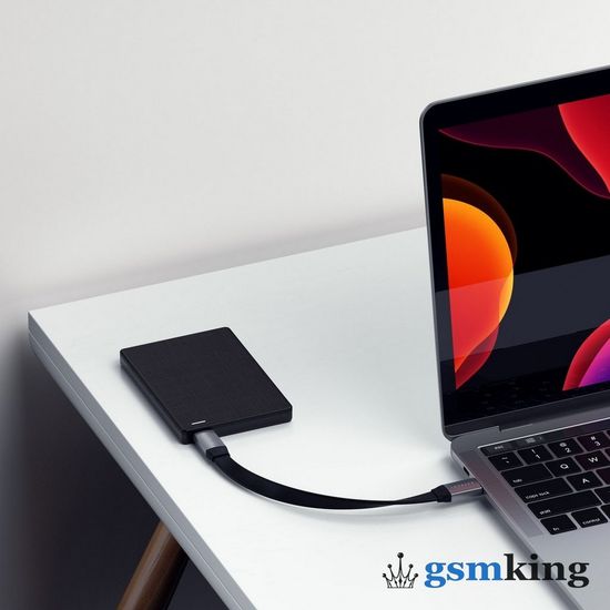 Satechi USB-C to USB-C Gen 2 Flat Cable 83W 4K 60Hz Space Gray ST-TССАС