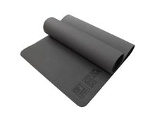 Коврик для йоги и фитнеса 185 х 80 см толщина 8 мм TPE серый