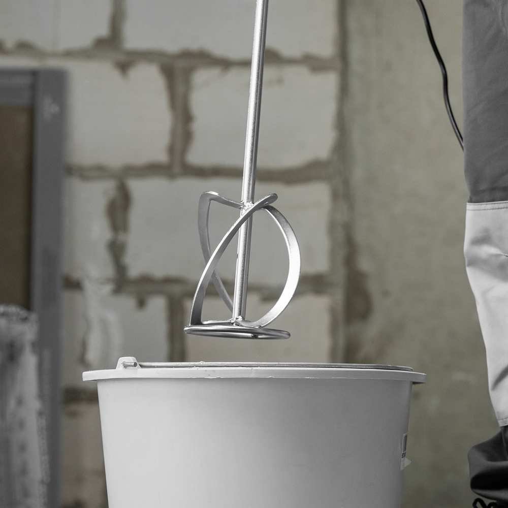 Насадка для миксера, для тяжелых растворов, 120 х 590 мм, оцинкованная, хвостовик резьба М14 Сибртех