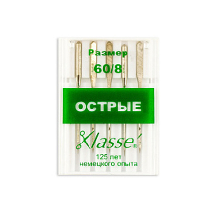 Иглы для бытовых швейных машин микротекс (с острым кончиком) № 60