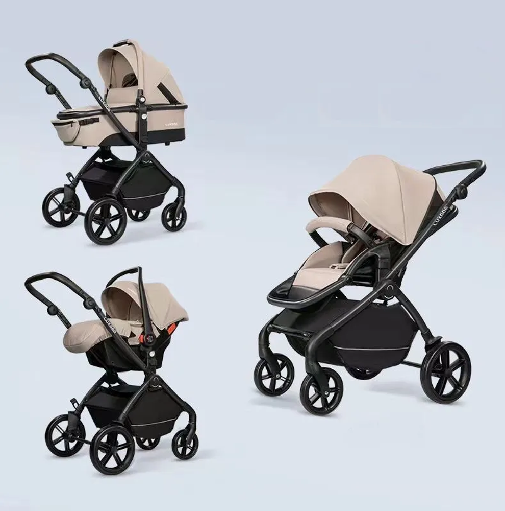 Детская коляска Luxmom K92 3в1 коричневый