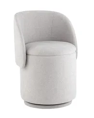 Пуф-трансформер Таунсвилл вращающийся с ящиком букле светло-серый
