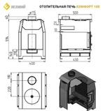 Печь отопительная Везувий "Комфорт 100" (ДТ-3С)