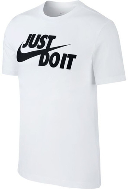 Мужская теннисная футболка Nike NSW Tee Just Do It Swoosh M - белый, черный