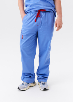 Брюки медицинские мужские Гекай, эйр блю хлопок