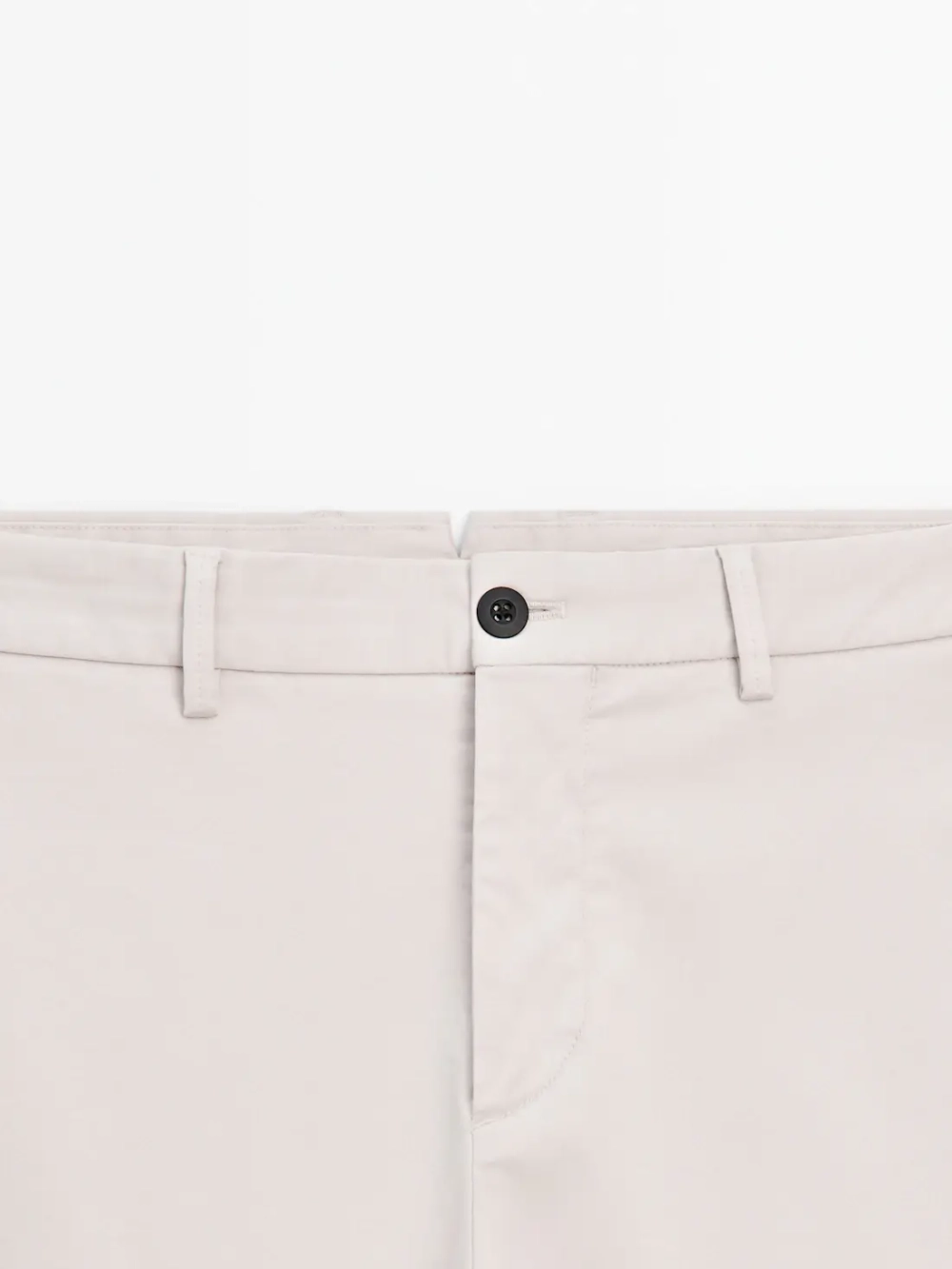 Massimo Dutti Зауженные брюки чинос из хлопка, дымчатый