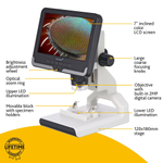 Микроскоп цифровой Levenhuk Rainbow DM700 LCD с набором микропрепаратов