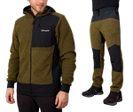 Брюки флисовый Graff 233-P-SP-13 с вставками Коричневые -