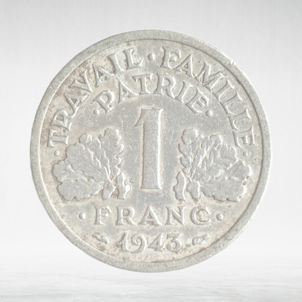 France, 1 Franc 1943 - Vichy French State, VF