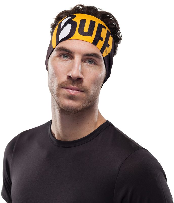 Повязка на голову спортивная Buff Headband CoolNet Ultimate Logo Black Фото 2
