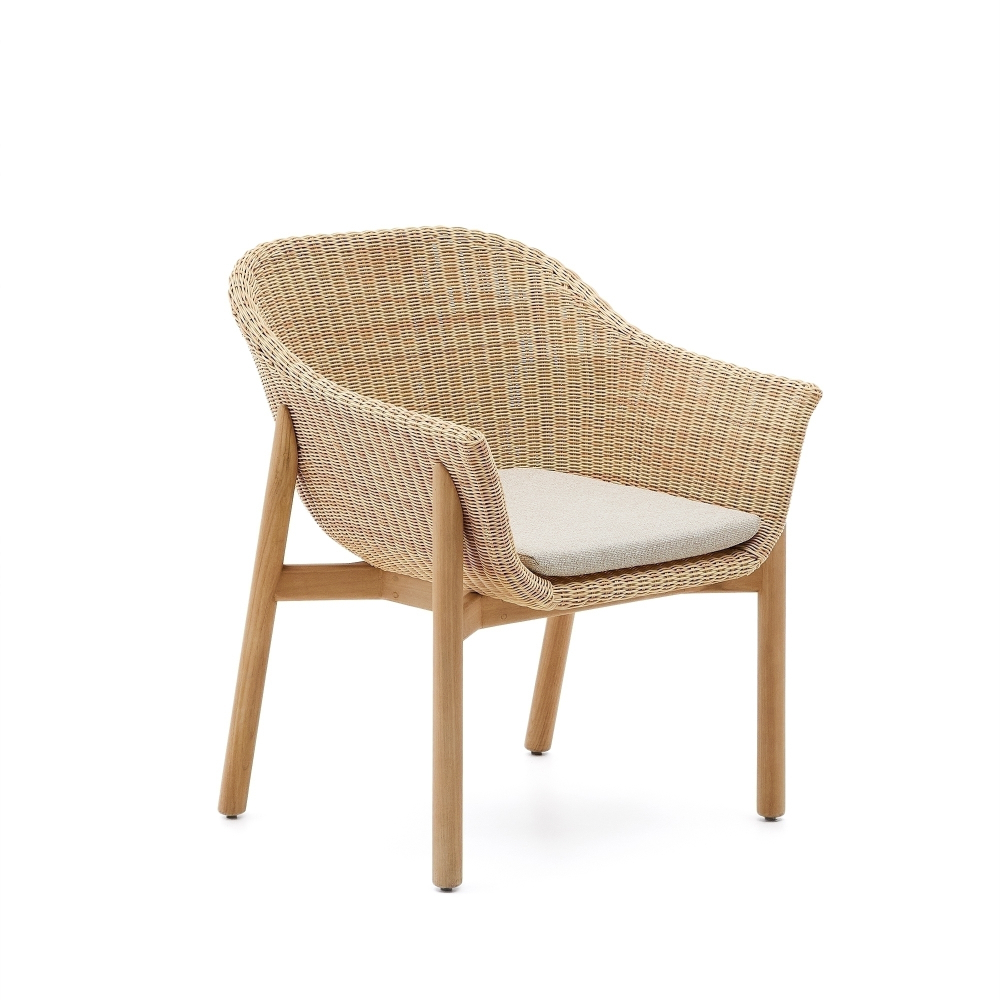 Стул Galea из тикового дерева и синтетического ротанга