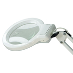 Настольная лампа светильник Леда С20 ПРО на струбцине, СВЕТОДИОДНАЯ, 8 Вт, ЛУПА (4,5/9 раз), белый