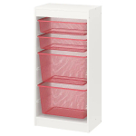 Стеллаж - IKEA TROFAST, 46х30х94 см, белый/ярко-красный, ТРУФАСТ ИКЕА