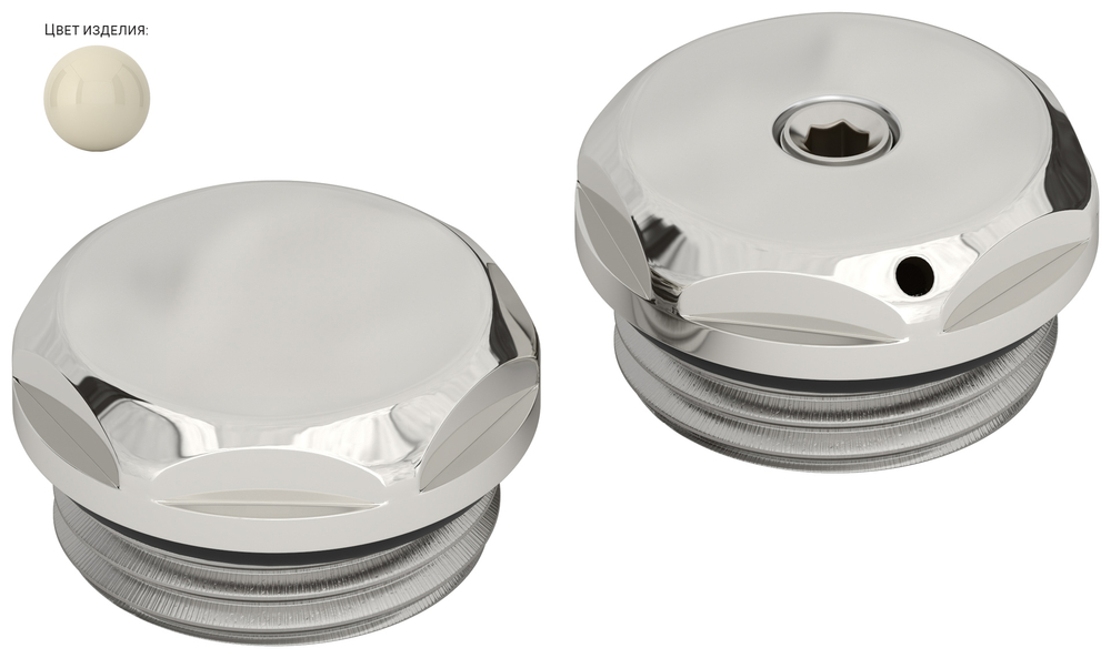 Спускной клапан с заглушкой Сунержа d 25 мм  (G 1/2" НР)