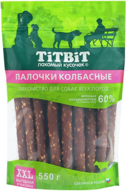 TITBIT палочки колбасные для собак всех пород - 550 гр