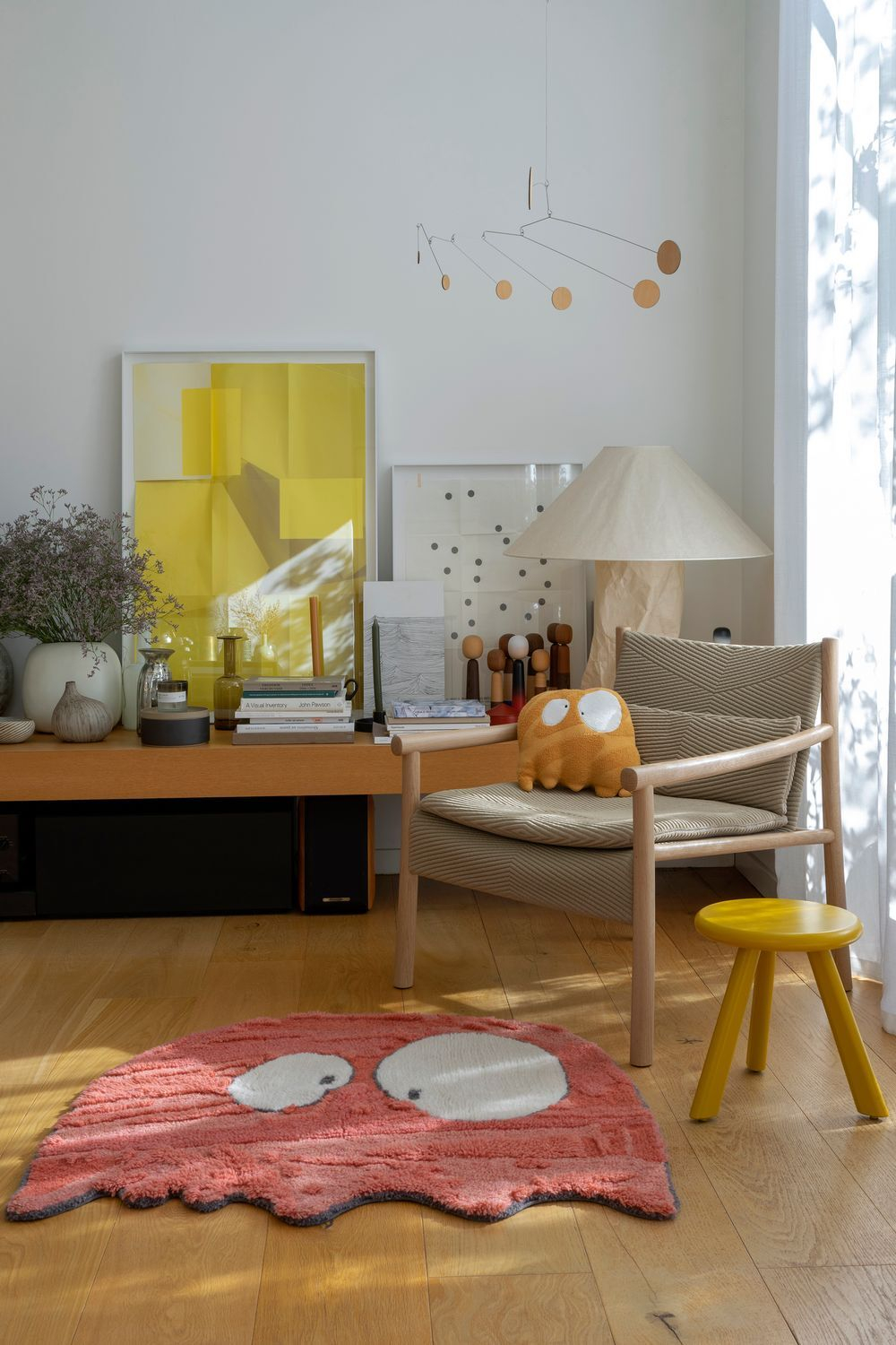 Шерстяной стираемый ковер Lorena Canals Ghosty (100 x 100 см)