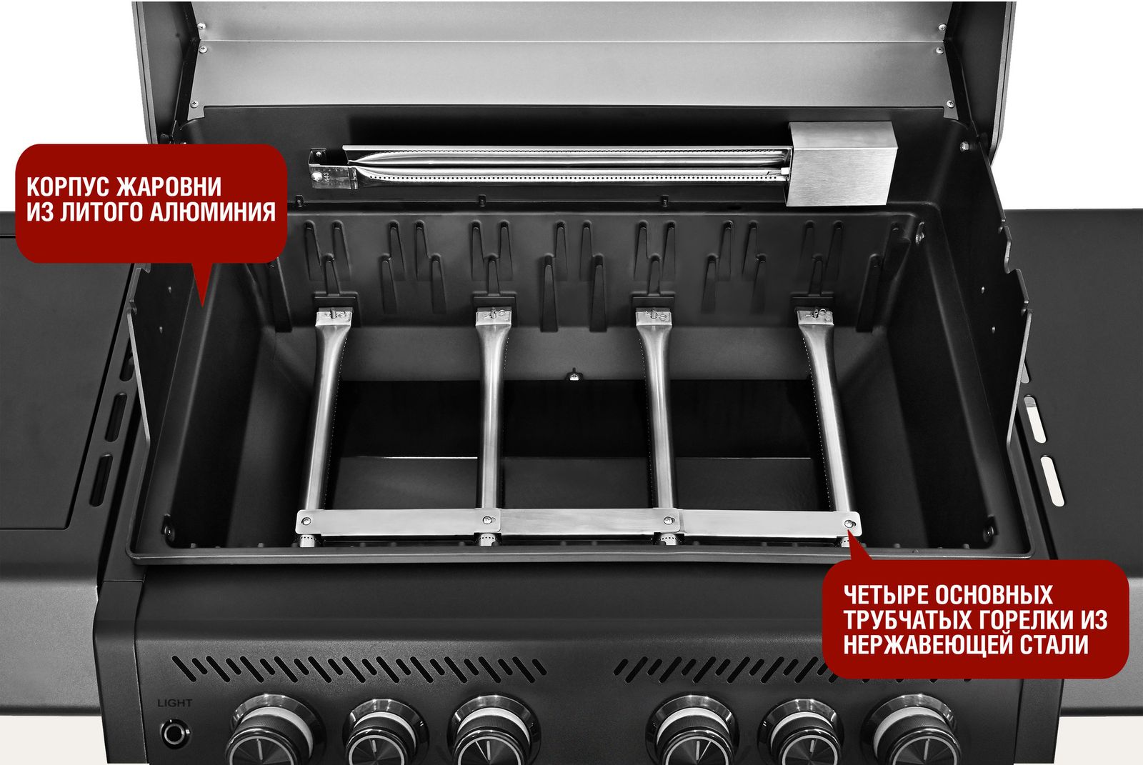Газовый гриль 4+2 горелки фото №48
