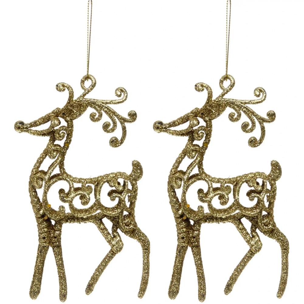 Подвеска «Волшебные рога» 10 см (набор 2 шт), золото