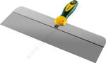 KRAFTOOL 400 мм, широкое полотно алюминиевая направляющая двухкомпонентная ручка, нержавеющий, Фасадный шпатель (10036-400)