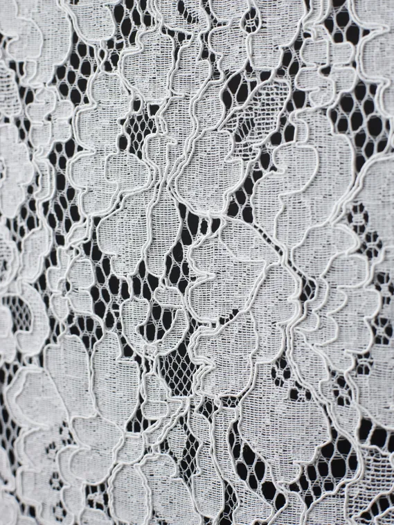 Кружевное неэластичное полотно, арт. M30764, айвори 004