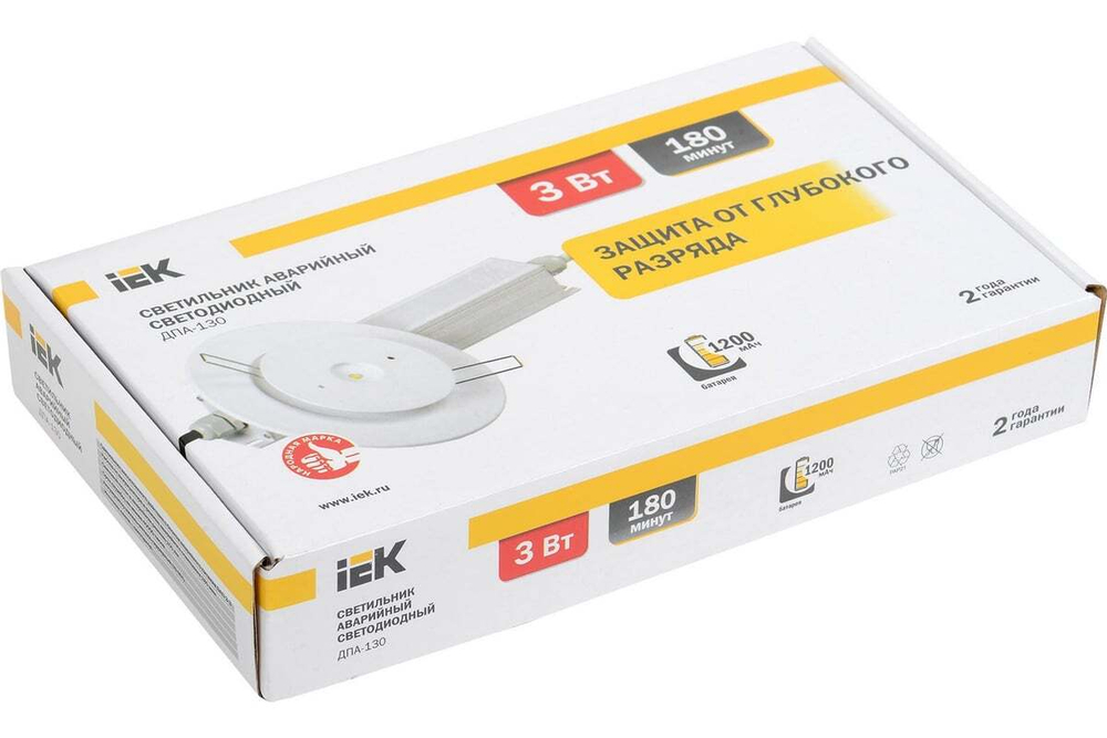 Светильник аварийный ДПА-130 непостоянного действия 3ч IP20 IEK