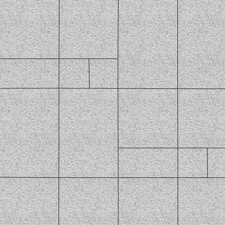 Тротуарная плитка ГРАНДО - Гранит Белый, комплект из 4 видов плит