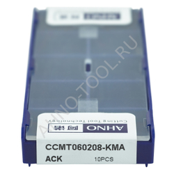 Пластина твердосплавная ISO CCMT060208-KMA ACK20E AHNO по чугуну, получистовая