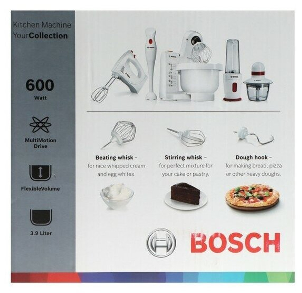 Кухонная машина BOSCH MUM4 MUMP1000, белый/красный
