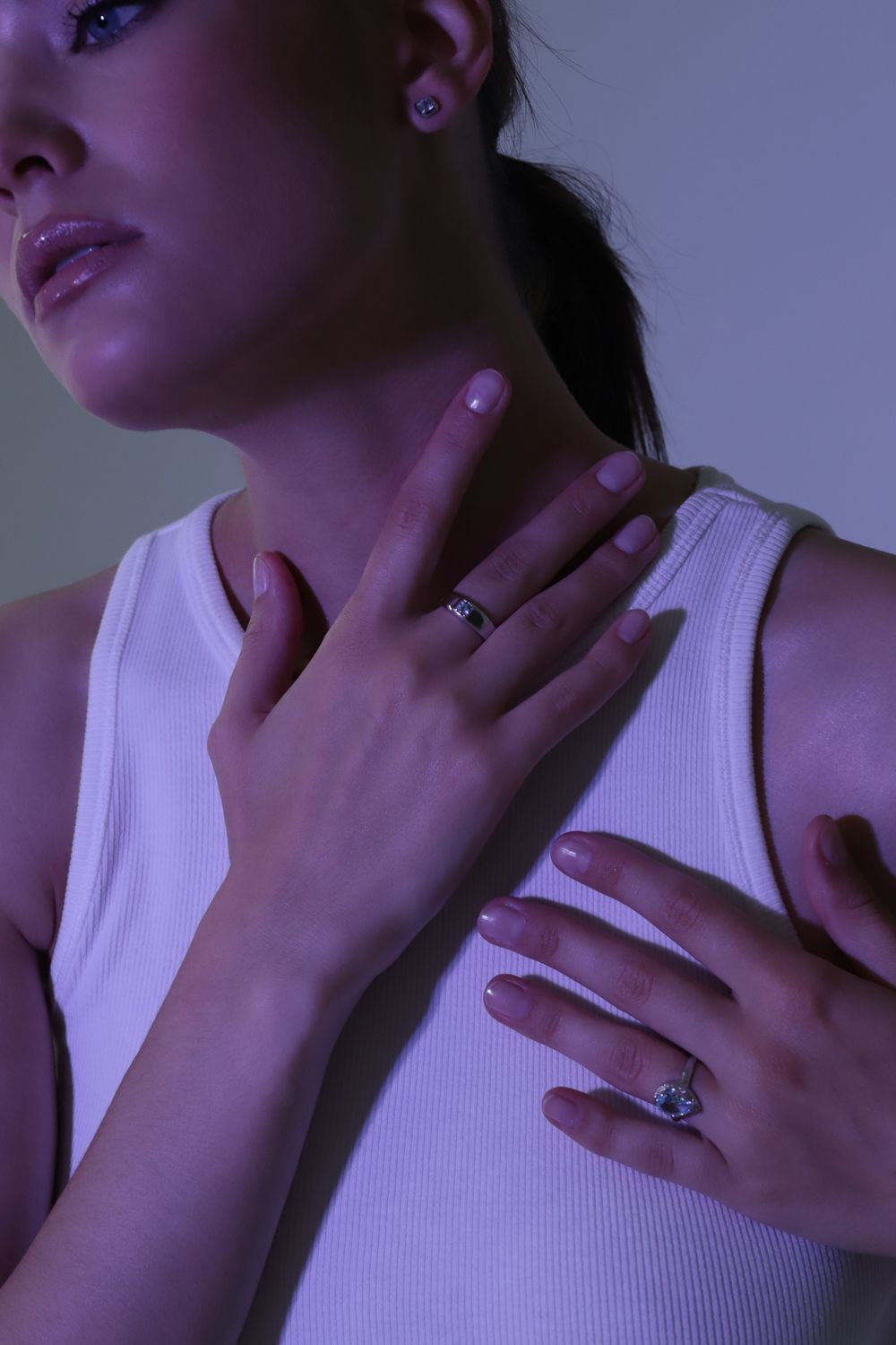 Кольцо Crystal Drop с голубым топазом