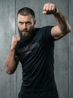 Футболка тренировочная мужская черная LEGENDA Logo Сильный духом