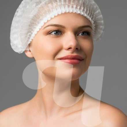 Шапочка "Шарлотка" белая 50 шт, 603-202