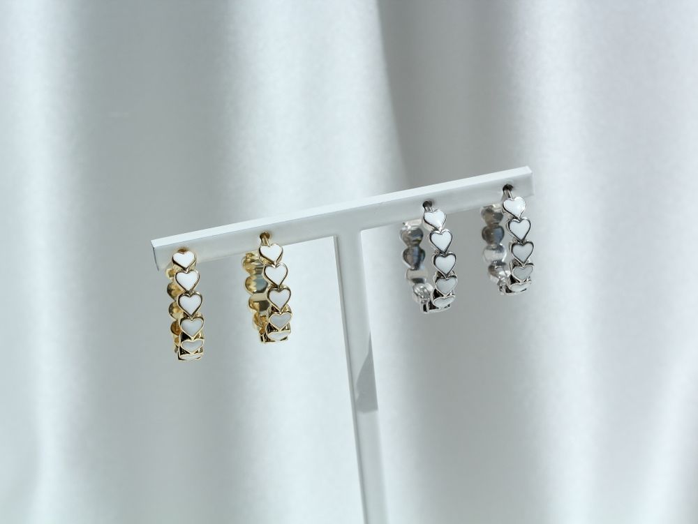 Конго Сердца с эмалью 22мм