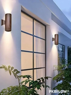 PKBFLOW Ecola Уличный светильник фасадный акцентный FW53B2ECH IP65,2*GU10 Темное дерево