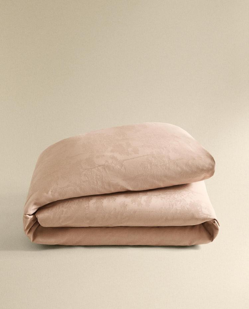 ZARA HOME ЖАККАРДОВЫЙ ПОДОДЕЯЛЬНИК (300 НИТЕЙ), РОЗОВЫЙ