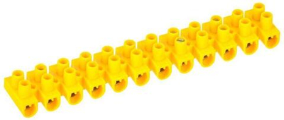 Колодка клеммная полистирол ЗВИ-10 н/г 2.5-6кв.мм желт. (блист.2шт) IEK UZV7-010-06-2