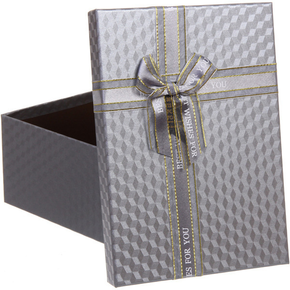 Коробка подарочная «Момент» 23*16*9,5 см, серебро