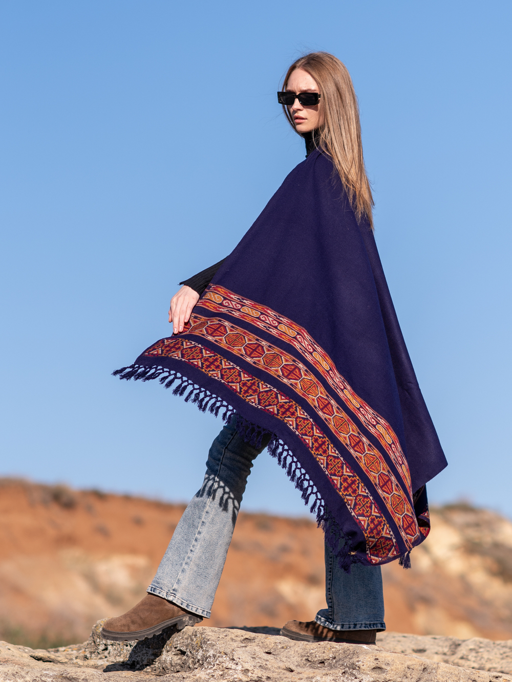 Шаль Куллу (чернильный)