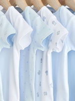 Боди с коротким рукавом для малышей Next K79-655, 7 шт., Белый, Голубой