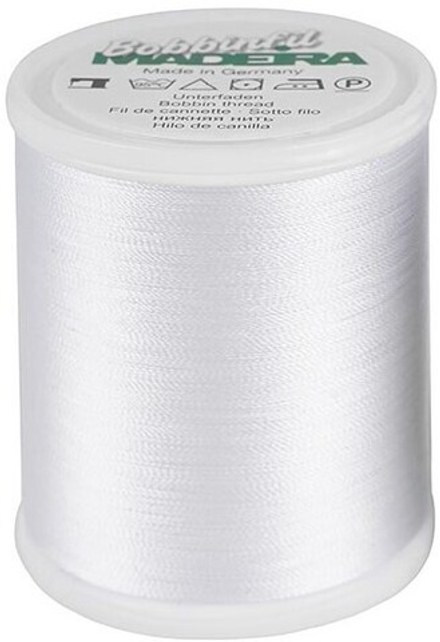 Нитки Bobbinfil №60 Madeira (1000м) белые 100% полиэстер
