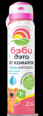 Аэрозоль Бэби-Дэта AQUA от комаров 2в1 от 1года 100мл