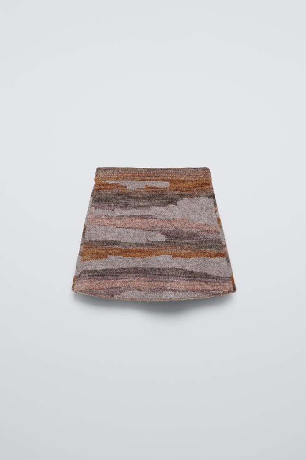 ZARA ЖАККАРДОВАЯ ЮБКА, КОРИЧНЕВЫЙ С МЕЛАНЖЕВЫМ ЭФФЕКТОМ